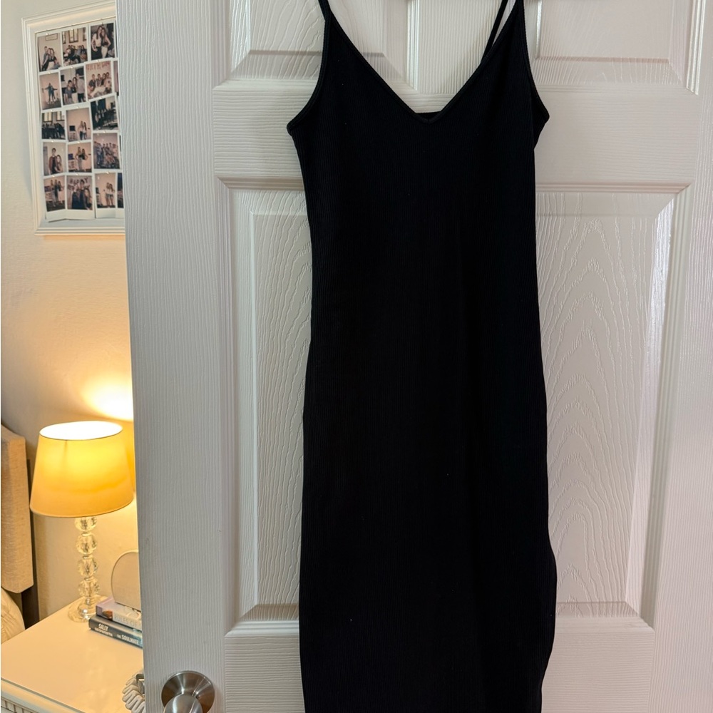 Abercrombie & Fitch Black Midi Dress
